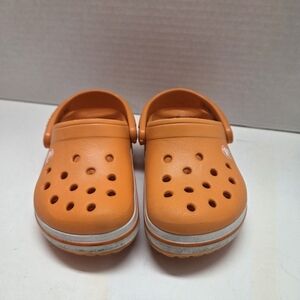 Crocs Orange White Stripe Toddler Shoes Size C 7